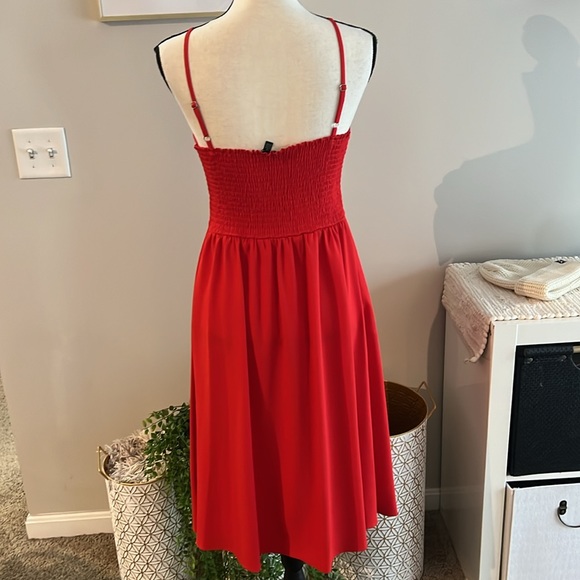 Kenzie Red Midi Dress - Picture 3 of 4